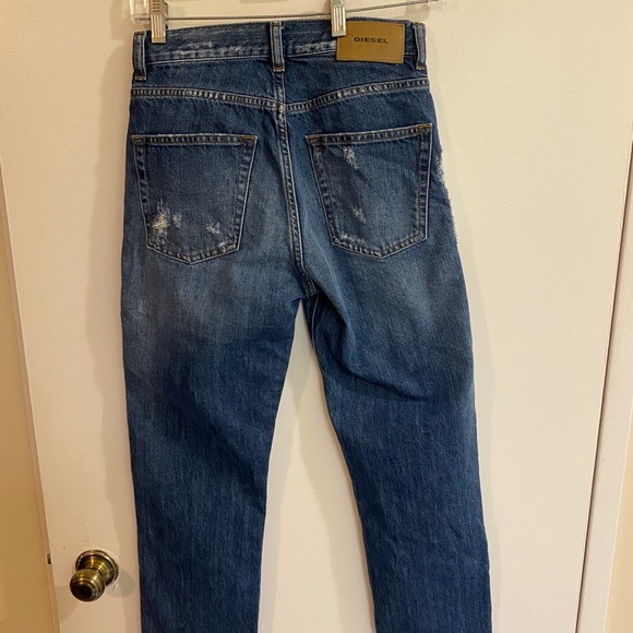 DIESEL Sz / W23 L32 Angel Distressed Regular Straight Jeans - Picture 4 of 12